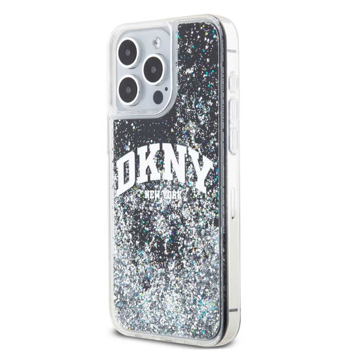 Husa iPhone 14 Pro, DKNY Liquid Glitter Arch, Black [2]