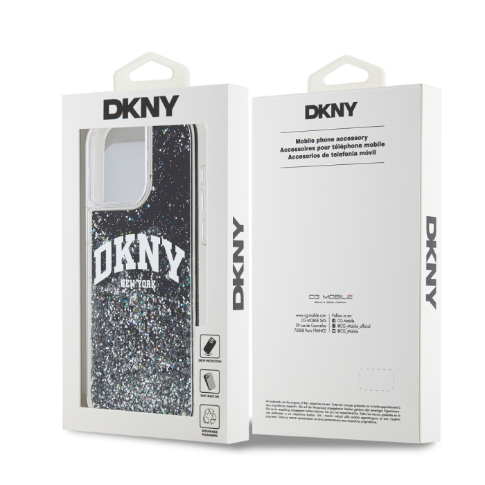 Husa iPhone 14 Pro Max, DKNY Liquid Glitter Arch, Black [5]