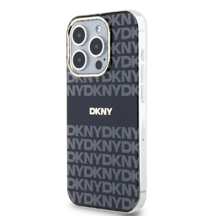 Husa iPhone 14 Pro Max, DKNY PC/TPU Repeat Pattern Tonal Stripe Magsafe, Black [3]