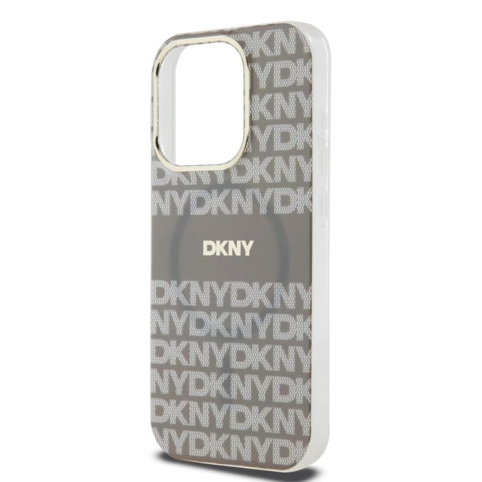 Husa iPhone 14 Pro Max, DKNY PC/TPU Repeat Pattern Tonal Stripe Magsafe, Crem [4]