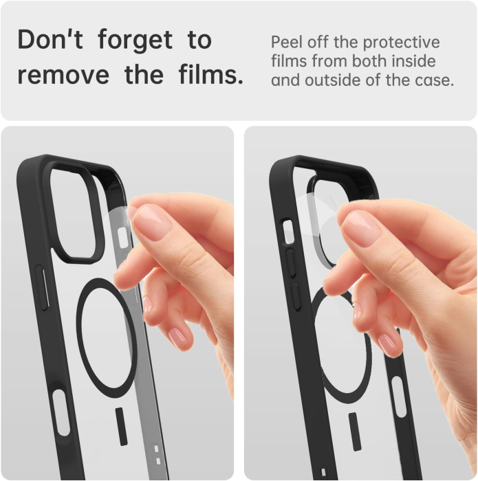 Husa iPhone 14 Pro Max, Crystal Clear MagSafe, Black [6]