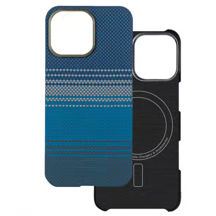 Husa iPhone 14 Pro Max, Kevlar Aramid Fiber with MagSafe, Blue Moonrise [3]