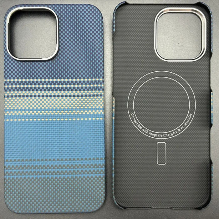Husa iPhone 15 Pro Max, Kevlar Aramid Fiber with MagSafe, Blue Moonrise [5]