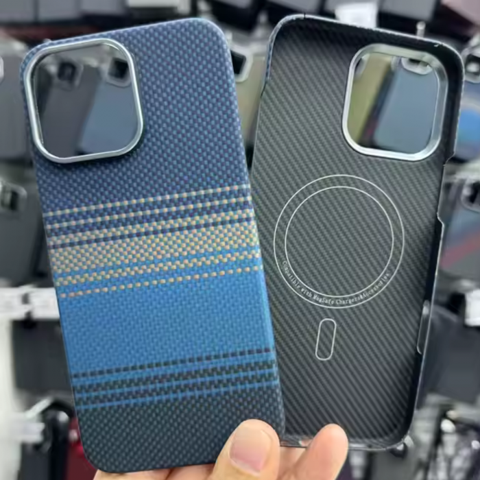 Husa iPhone 16 Pro Max, Kevlar Aramid Fiber with MagSafe, Blue Moonrise [6]