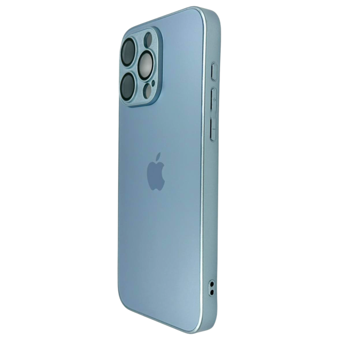 Husa iPhone 16 Pro Max, AG Glass MagSafe, Sticla si Silicon cu Protectie Lentile Camera, Baby Blue - Mat [2]