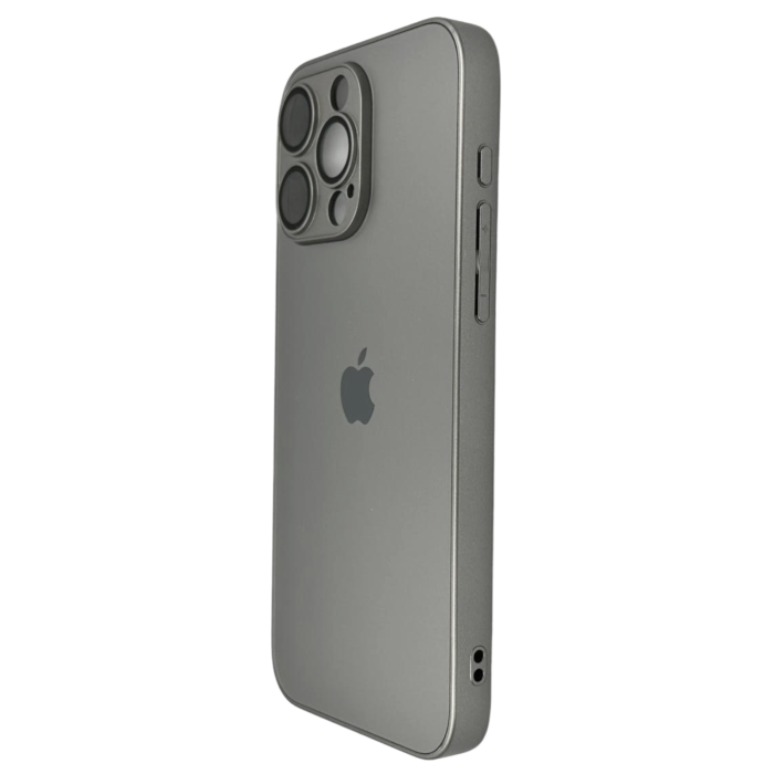 Husa iPhone 16 Pro, AG Glass MagSafe, Sticla si Silicon cu Protectie Lentile Camera, Gri Titan - Mat [3]