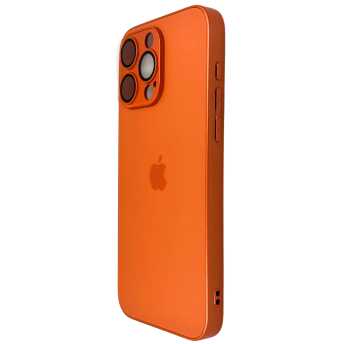 Husa iPhone 16 Pro, AG Glass MagSafe, Sticla si Silicon cu Protectie Lentile Camera, Orange - Mat [3]