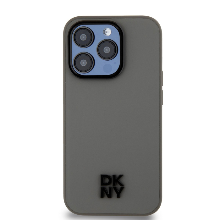 Husa iPhone 15 Pro Max, DKNY PU Leather Stack Logo Magsafe, Grey [2]