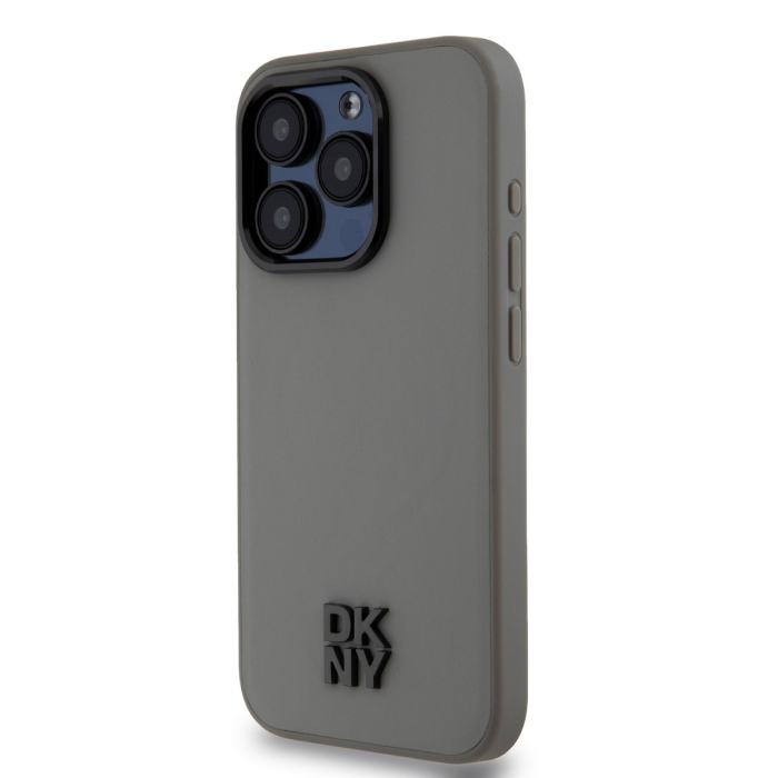 Husa iPhone 15 Pro Max, DKNY PU Leather Stack Logo Magsafe, Grey [3]