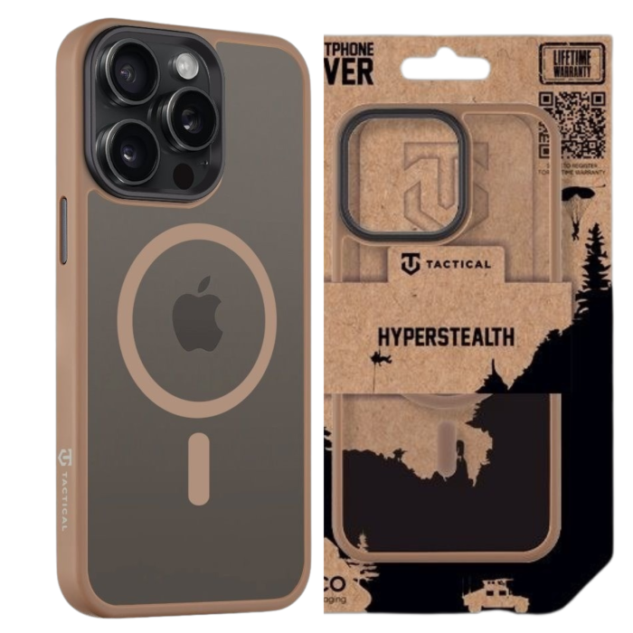 Husa iPhone 15 Pro, Tactical MagForce Hyperstealth, Brown Latte [3]