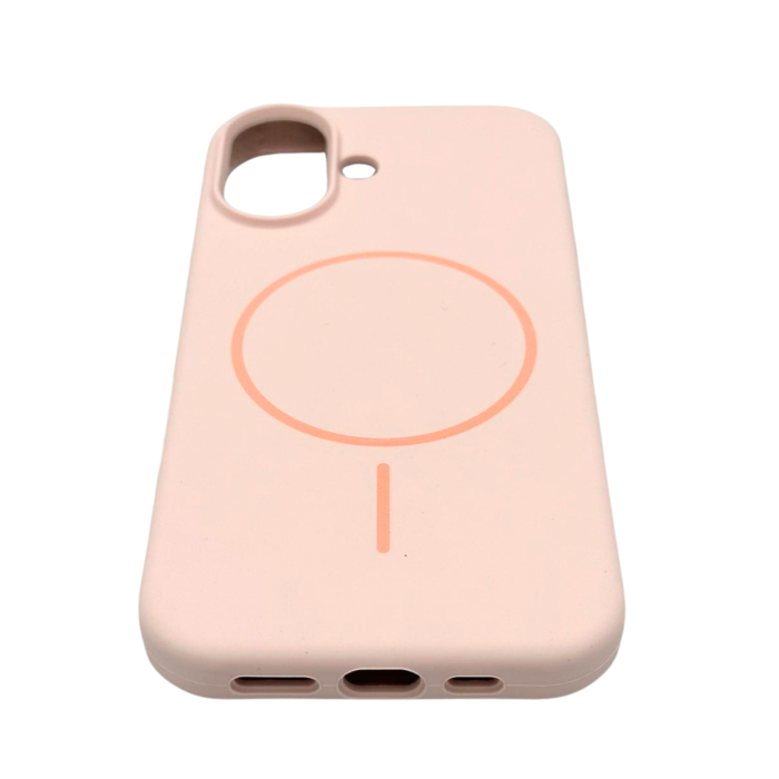 Husa iPhone 16 din Silicon cu Microfibra la Interior si MagSafe, Pink [2]