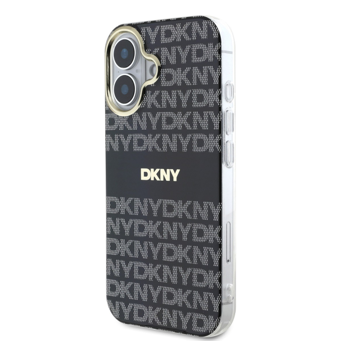 Husa iPhone 16, DKNY PC/TPU Repeat Pattern Tonal Stripe Magsafe, Black [3]