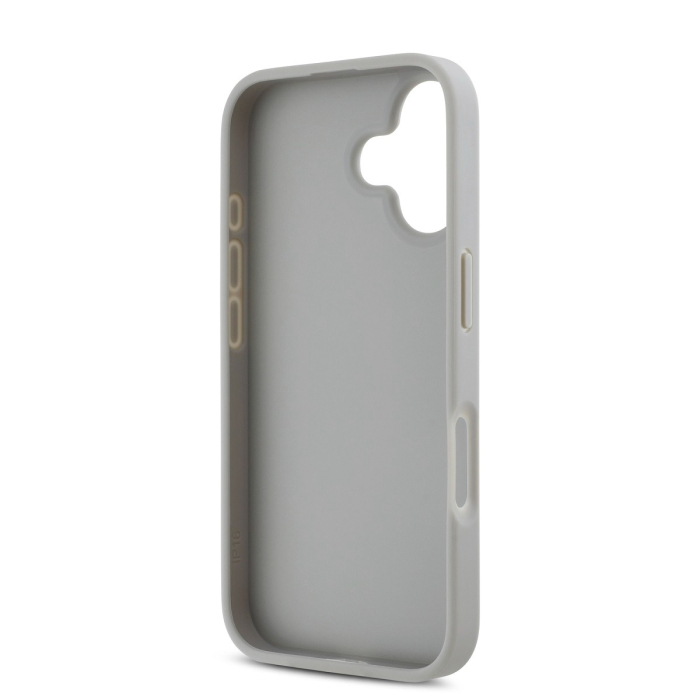 Husa iPhone 16, DKNY PU Leather Repeat Pattern Tonal Stripe, Beige [5]