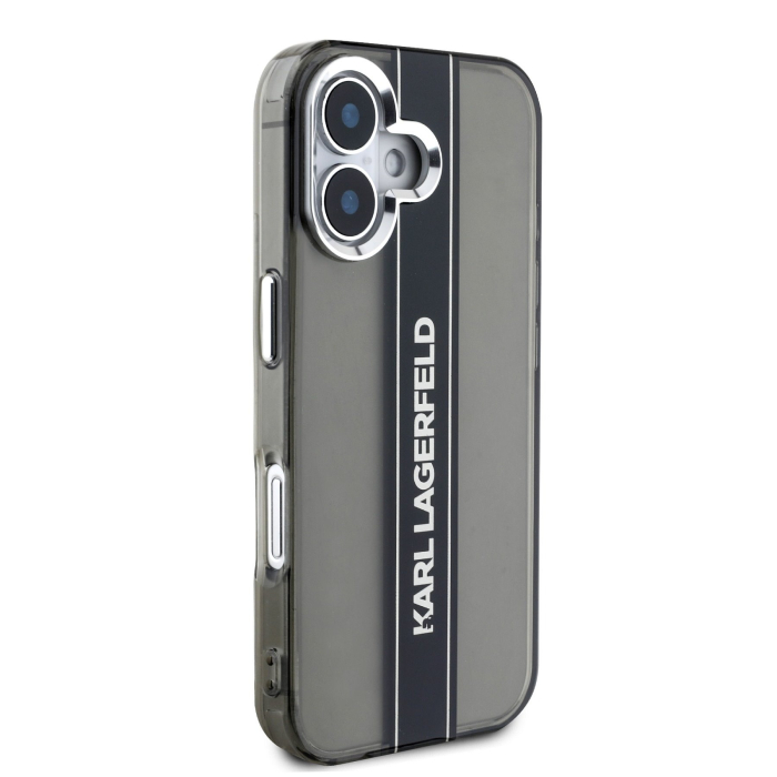Husa iPhone 16, Karl Lagerfeld IML Stripe, Black [3]