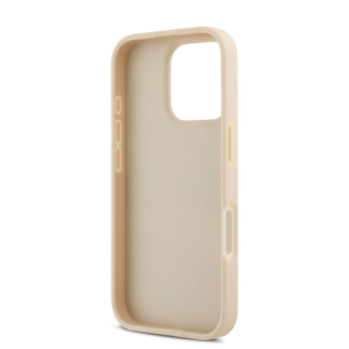 Husa iPhone 16 Pro, DKNY PU Leather Repeat Pattern Tonal Stripe, Pink Nude [5]