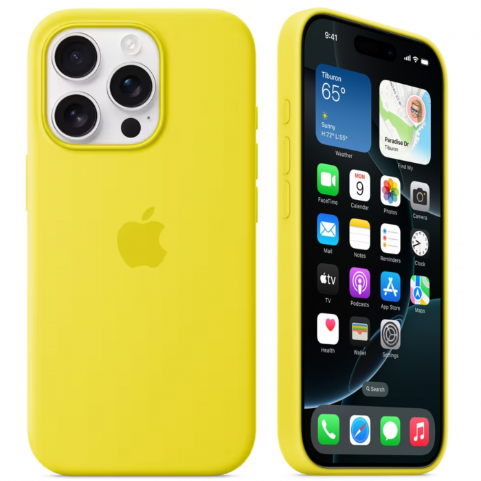 Husa iPhone 16 Pro, MagSafe Silicon, Star Fruit [5]
