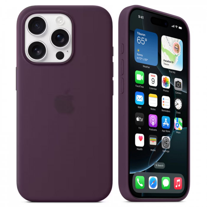 Husa iPhone 16 Pro Max, MagSafe Silicon, Plum [4]