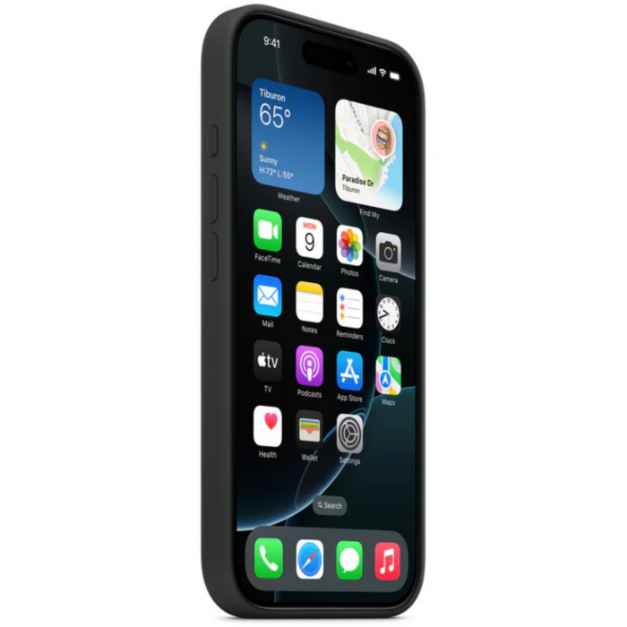 Husa iPhone 16 Pro, MagSafe Silicon, Black [3]