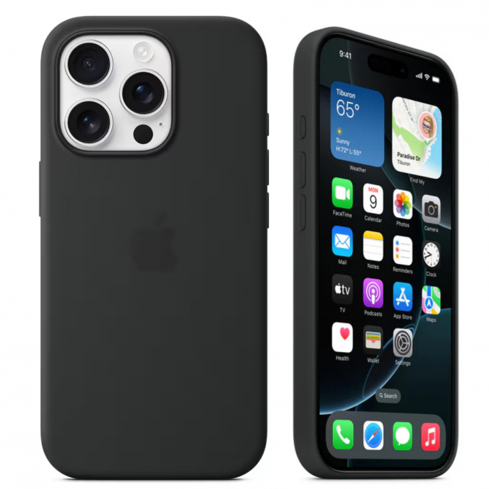 Husa iPhone 16 Pro, MagSafe Silicon, Black [5]