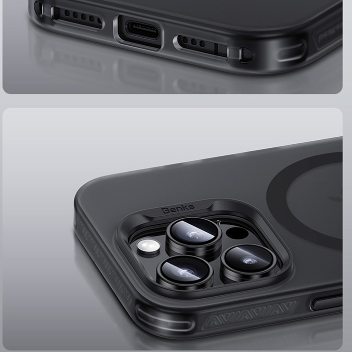Husa iPhone 16 Pro Max, Benks MagSafe, Camera Control, Lucid Armor Anti-Fingerprint, Black [8]