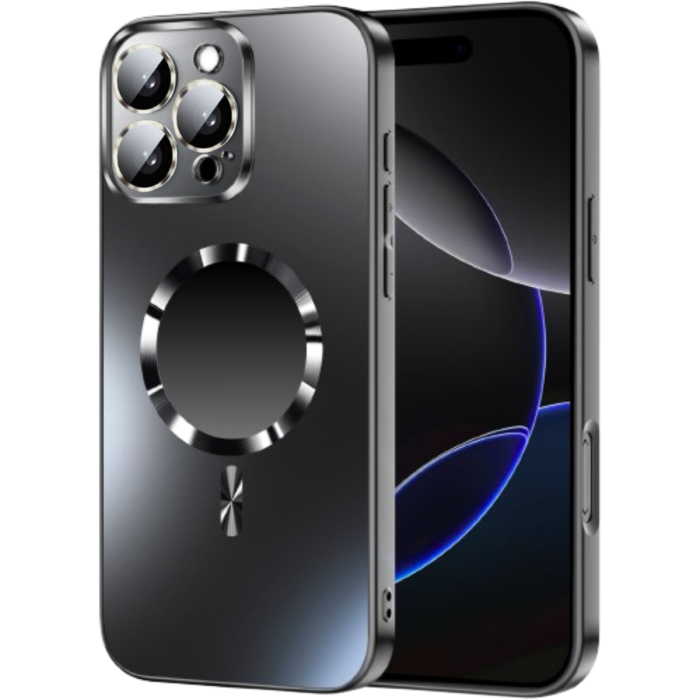 Husă iPhone 16 Pro Max, MagSafe AG Glass Shockproof - Graphite Black Mat [1]