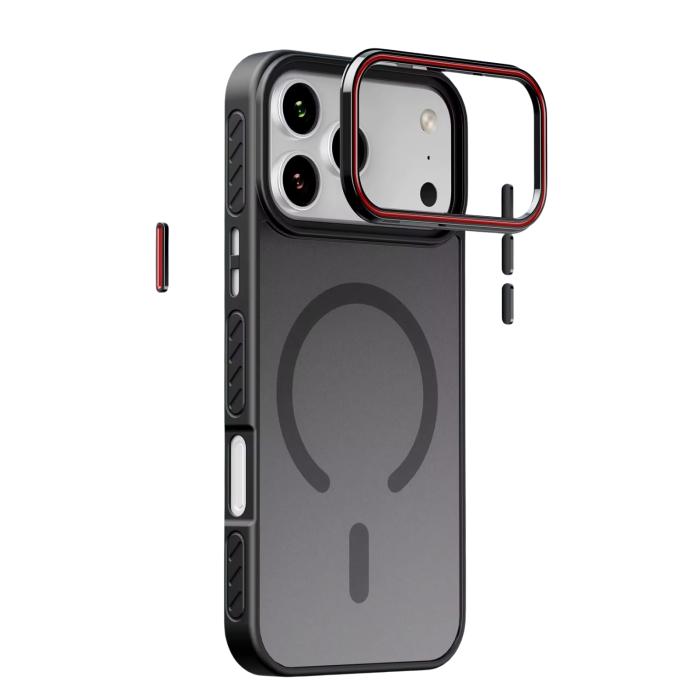 Husa iPhone 17 Pro, ShockProof, Frosted Mate, Non-Slip, Black [2]