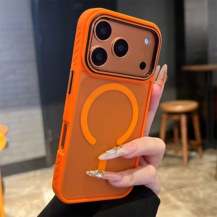 Husa iPhone 17, ShockProof, Frosted Mate, Non-Slip, Orange [5]