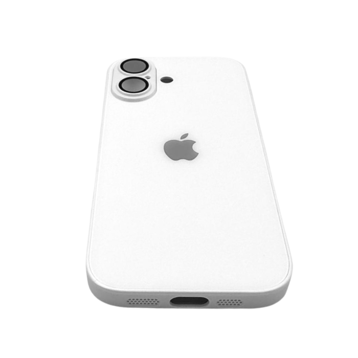 Husa iPhone 17, AG Glass MagSafe, Sticla si Silicon cu Protectie Lentile Camera, Alb Perlat - Mat [2]