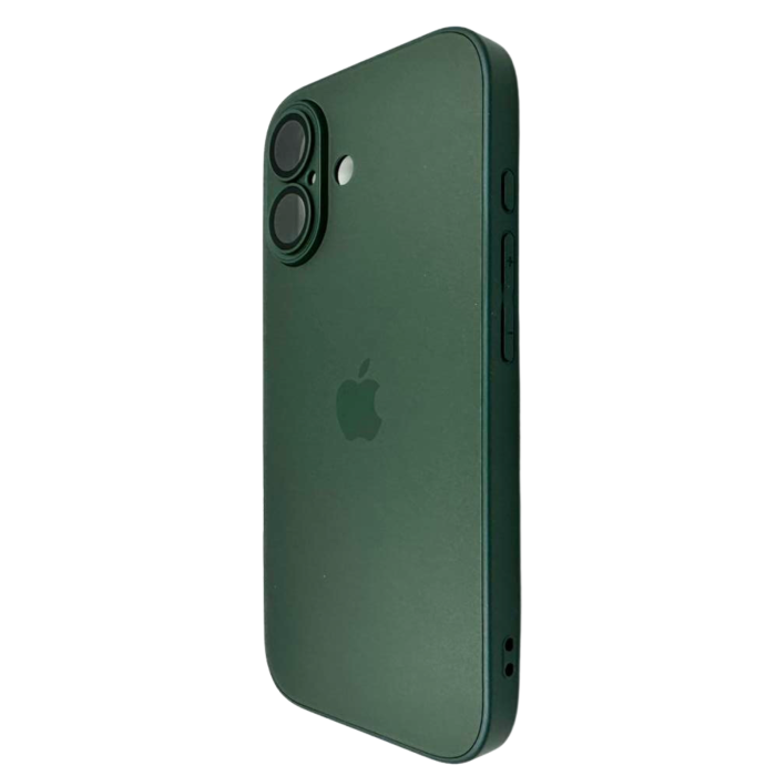 Husa iPhone 17, AG Glass MagSafe, Sticla si Silicon cu Protectie Lentile Camera, Verde Army - Mat [2]