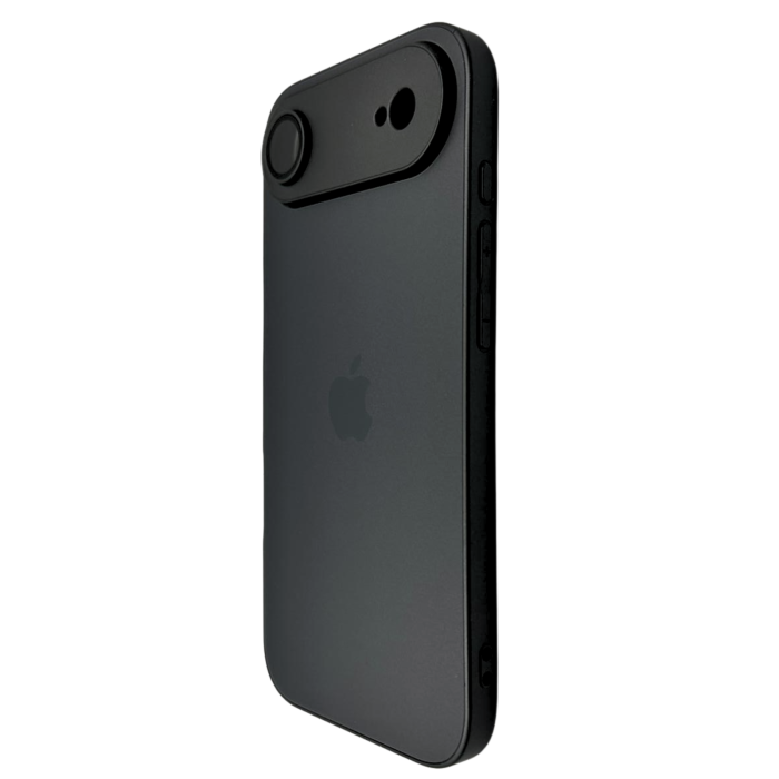 Husa iPhone 17 Air, AG Glass MagSafe, Sticla si Silicon cu Protectie Lentile Camera, Negru Grafit - Mat [2]