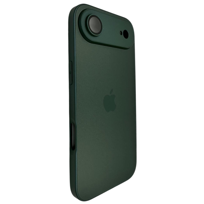 Husa iPhone 17 Air, AG Glass MagSafe, Sticla si Silicon cu Protectie Lentile Camera, Verde Army - Mat [2]