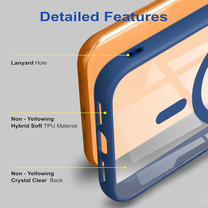 Husa iPhone 17 Pro, Crystal Clear MagSafe, Deep Blue [6]