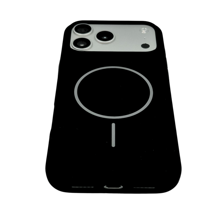 Husa iPhone 17 Pro din Silicon cu Microfibra la Interior si MagSafe, Black [3]