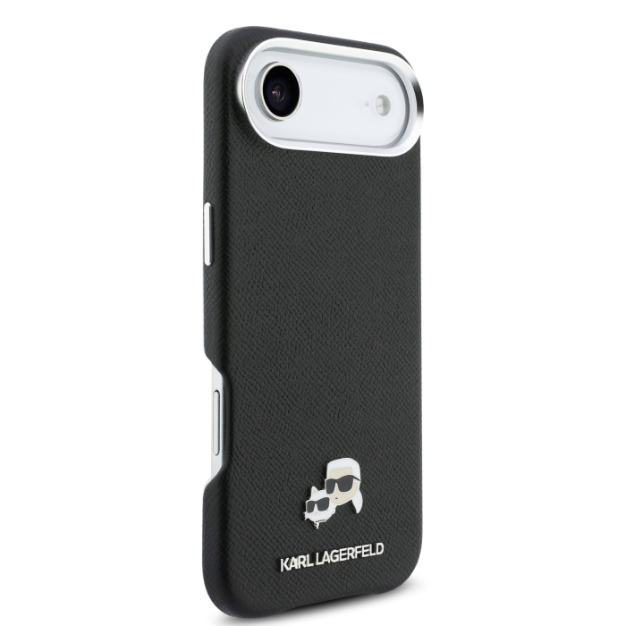 Husa iPhone 17 Air, Karl Lagerfeld PU Karl and Choupette Heads Pins MagSafe, Black [4]