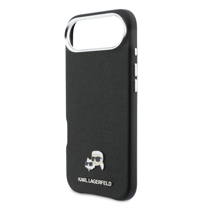 Husa iPhone 17 Air, Karl Lagerfeld PU Karl and Choupette Heads Pins MagSafe, Black [5]