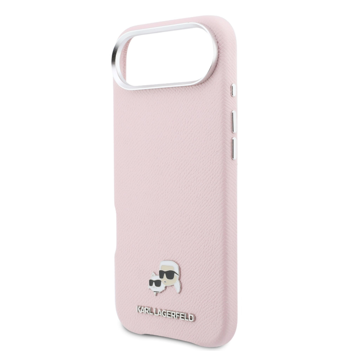 Husa iPhone 17 Air, Karl Lagerfeld PU Karl and Choupette Heads Pins MagSafe, Pink [5]