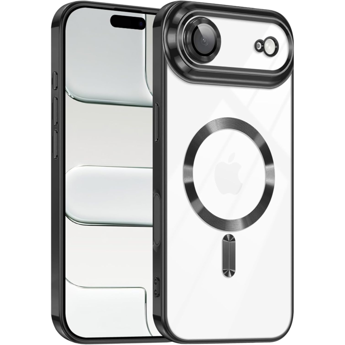 Husa iPhone 17 Air, Luxury MagSafe, Anti-Shock cu Protectie Lentile Camera, Black [1]