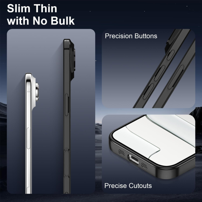 Husa iPhone 17 Air, Luxury MagSafe, Anti-Shock cu Protectie Lentile Camera, Black [4]