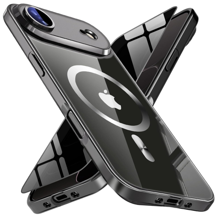 Husa iPhone 17 Air, Luxury MagSafe, Anti-Shock cu Protectie Lentile Camera, Black [5]