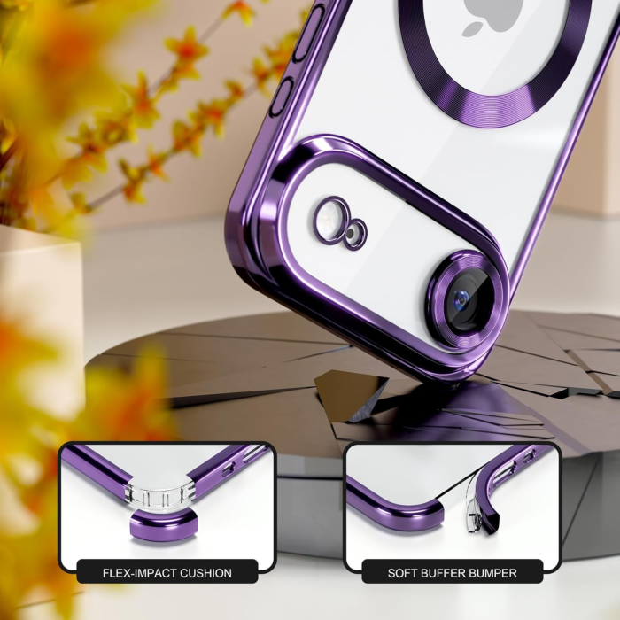 Husa iPhone 17 Air, Luxury MagSafe cu Protectie Lentile Camera si Anti-Shock, Deep Purple [4]