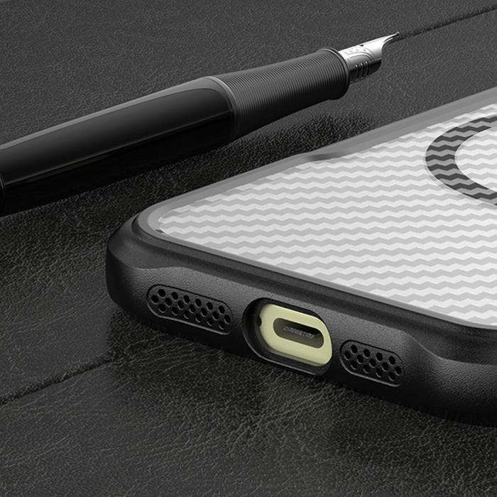 Husă iPhone 17 Defender Carbon MagSafe, Protecție Anti-Șoc, Black [2]