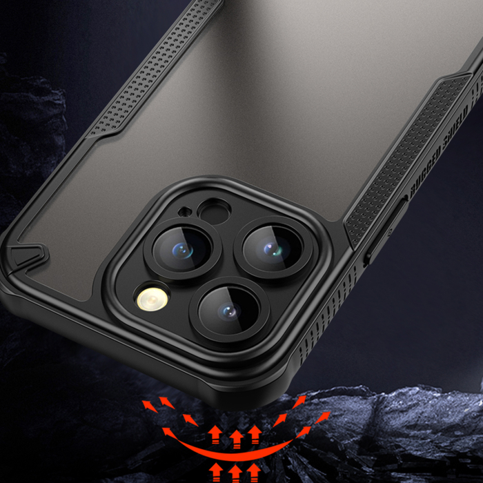 Husă iPhone 17 Air, Defender Matt, Protecție Anti-Șoc, Black [6]