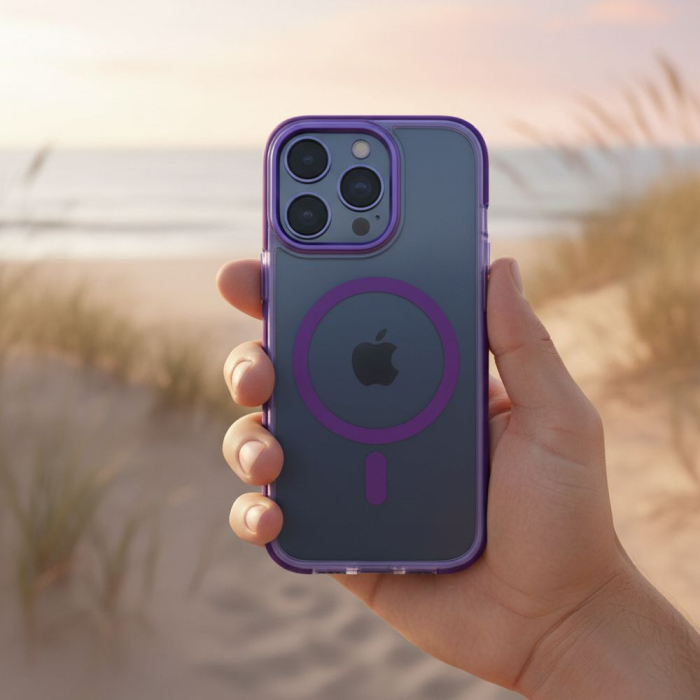 Husa iPhone 17, Frame Hybrid MagSafe, purple [3]