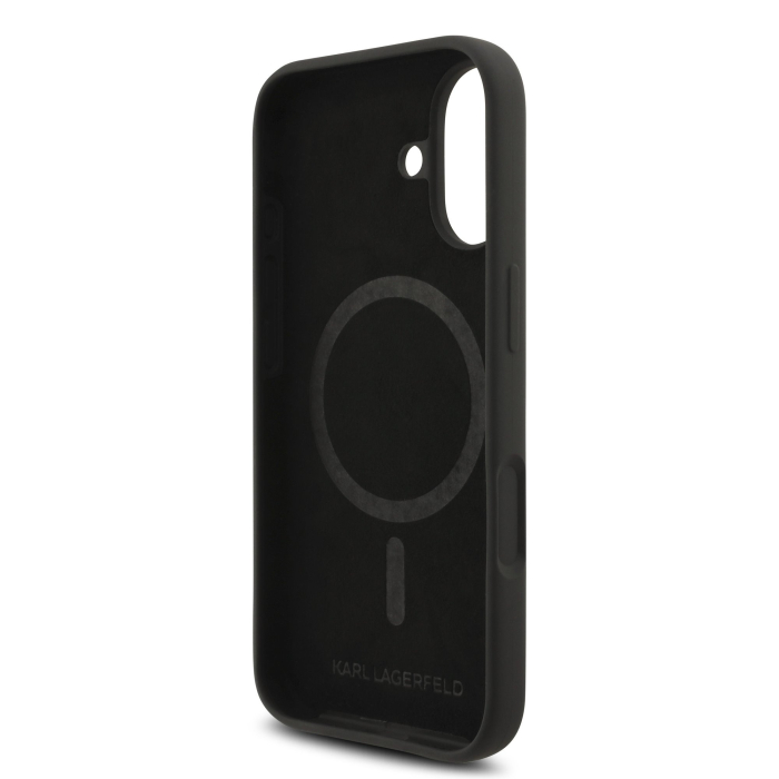 Husa iPhone 17, Karl Lagerfeld Liquid Silicone Karl and Choupette MagSafe, Black [6]