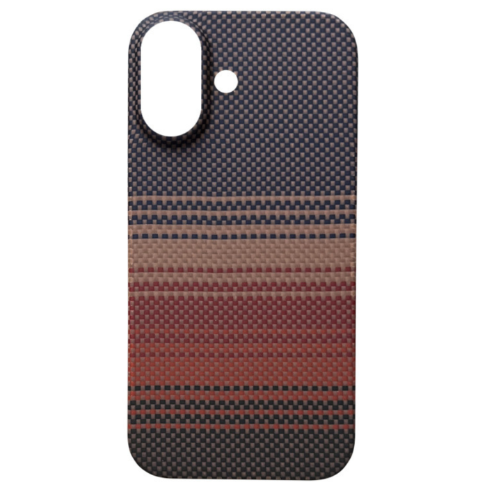 Husa iPhone 16, Kevlar Aramid Fiber with MagSafe, Orange Sunset [2]