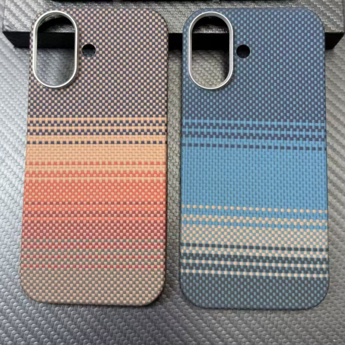 Husa iPhone 16, Kevlar Aramid Fiber with MagSafe, Orange Sunset [3]