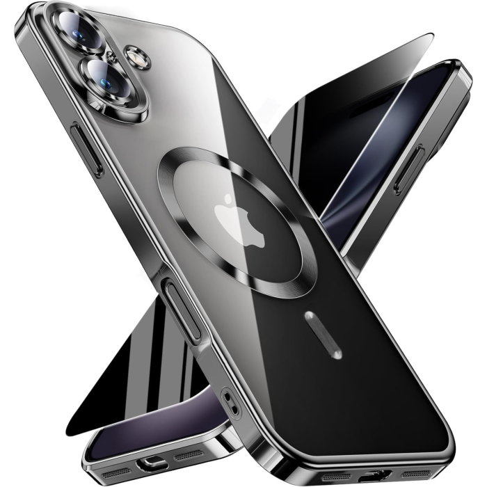 Husa iPhone 17, Luxury MagSafe, Anti-Shock cu Protectie Lentile Camera, Black [5]