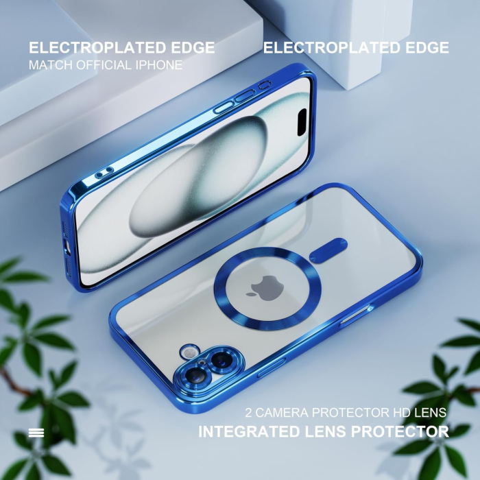 Husa iPhone 17 , Luxury MagSafe Anti-Shock cu Protectie Lentile Camera, Blue [2]