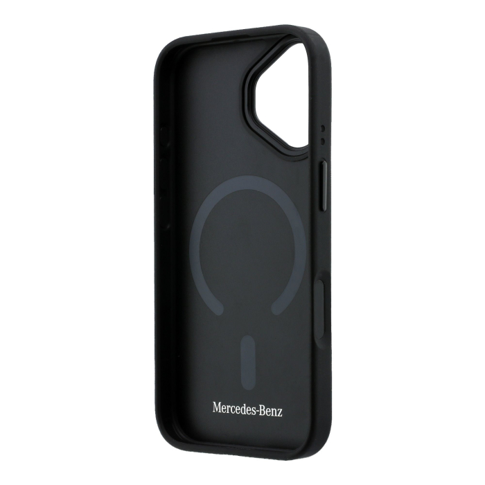 Husa iPhone 17, Mercedes PU Leather 3D MagSafe, Black [6]