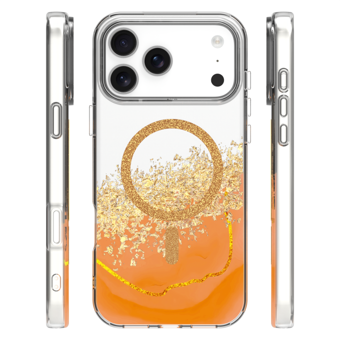 Husa iPhone 17 Pro/ 18 Pro, Epoxy MagSafe, Orange [2]